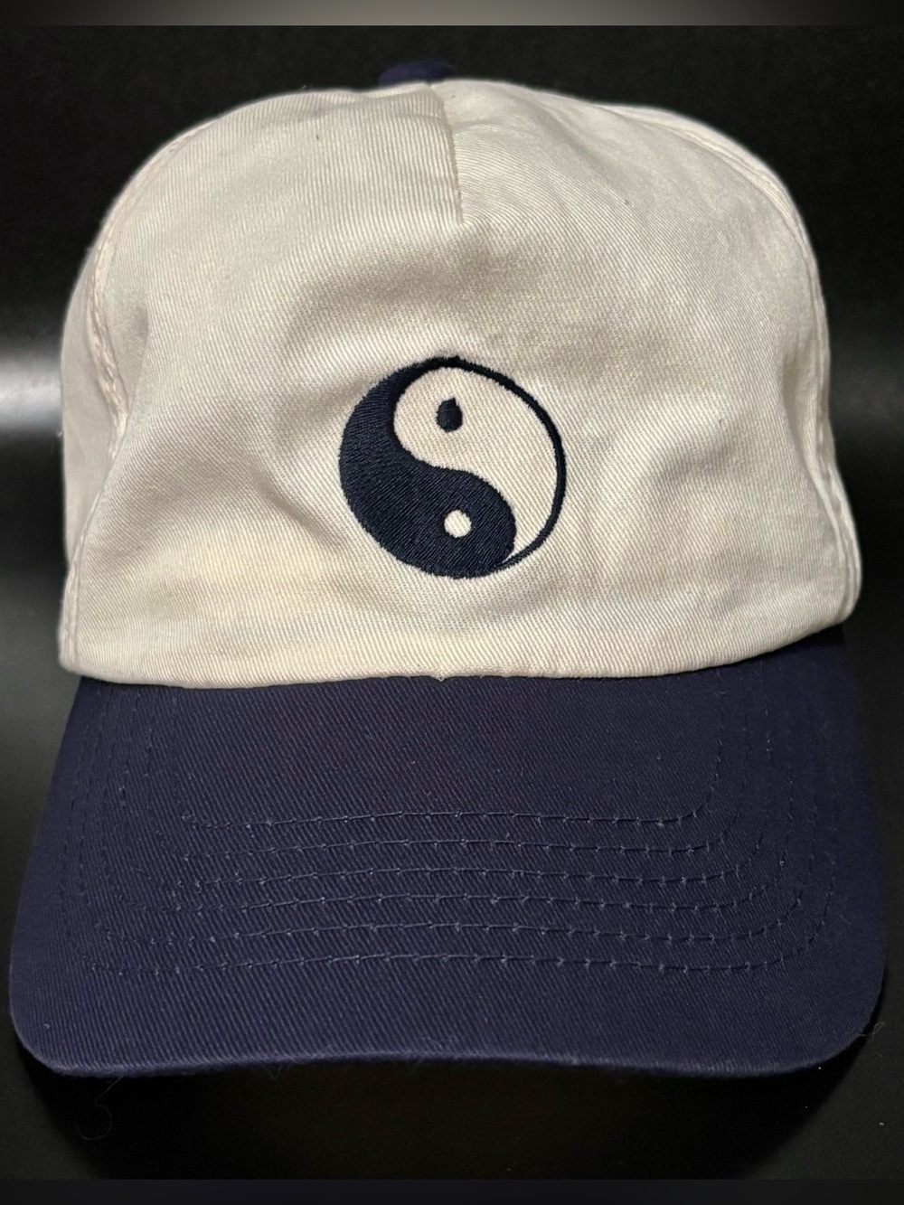 Mollusk California Duality Yin Yang Hat Cap Strap Back One Size White Blue